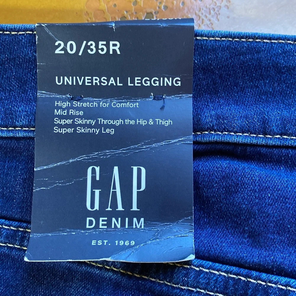 Gap Universal Leggings Blue Denim Super Skinny Leg Woman’s Plus Size 20/35R. NWT - Picture 10 of 10